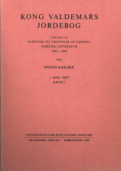 Kong Valdemars Jordebog 1-3 - Køb Bogen Hos Syddansk Universitetsforlag